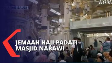 Jemaah Haji Indonesia Gelombang I Padati Masjid Nabawi untuk Masuk Ke Raudhah