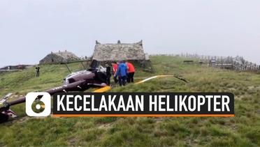 Detik-Detik Menegangkan Helikopter Jatuh di Tempat Wisata