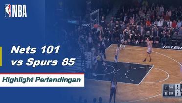 NBA I Cuplikan Pertandingan : Nets 101 vs Spurs 85