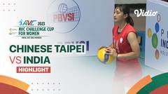 Highlights | Perebutan Tempat Ke-3-4: Chinese Taipei vs India | AVC Challenge Cup for Women 2023