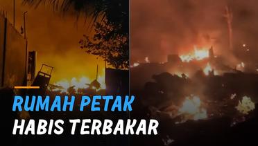 Viral Kebakaran Bangunan Rumah Semi Permanen, 35 Petak Rumah Habis Terbakar