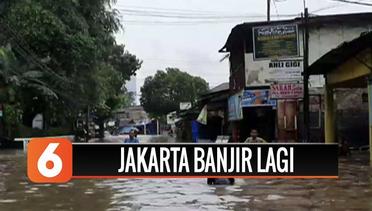 Diguyur Hujan, Jakarta Terendam Banjir Lagi