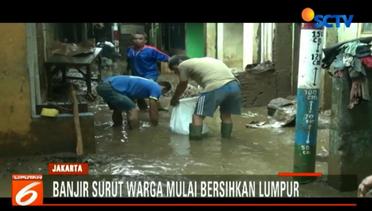 Banjir Surut, Warga Kebon Pala Mulai Bersihkan Lumpur - Liputan6 Petang Terkini