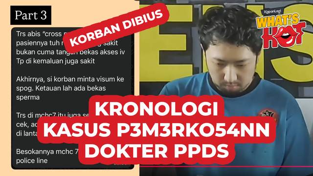 Kronologi Dokter PPDS Lakukan P3M3RK05A4N Saat Pemeriksaan, Korban Dibius  - Bekas 5P3RM4 Tercecer