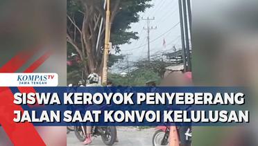 Siswa Keroyok Penyeberang Jalan Saat Konvoi Kelulusan di Rembang