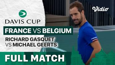 Full Match | Grup C: France vs Belgium | Richard Gasquet vs Michael Geerts | Davis Cup 2022