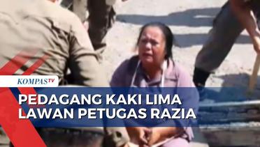 Tolak Dagangannya Disita, Pedagang Kaki Lima Lawan Petugas Razia di Kota Padang!