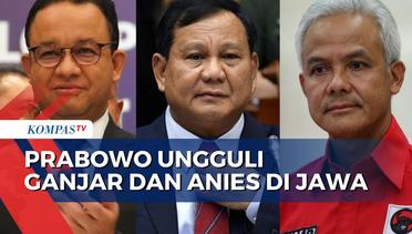 Hitung Cepat Litbang Kompas, Prabowo Ungguli Ganjar dan Anies di Jawa