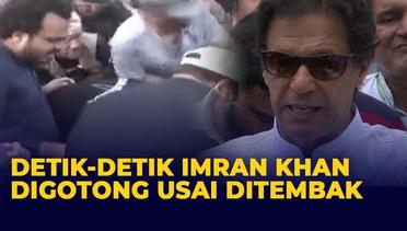 Detik-detik Eks PM Pakistan Imran Khan Digotong Usai Ditembak