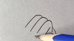 Menggambar "Sarangheo" dengan pensil