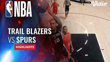 Portland Trail Blazers vs San Antonio Spurs - Highlights | NBA Regular Season 2023/24