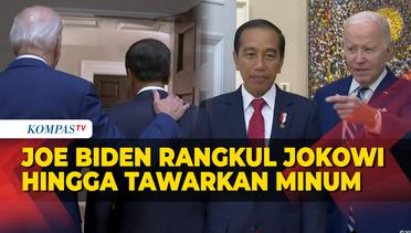 Momen Joe Biden Bertemu Jokowi, Rangkul hingga Tawarkan Minum saat Tiba di Gedung Putih