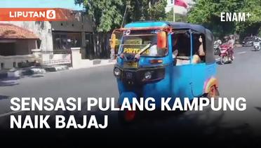 Unik! Pemudik Jakarta Pulang Kampung Naik Bajaj