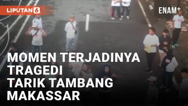 Viral! Rekaman Detik-detik Putusnya Tali Tambang untuk Pecahkan Rekor MURI di Makassar