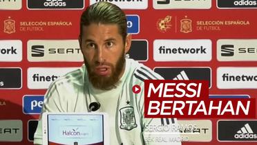 Bek Real Madrid, Sergio Ramos Berharap Lionel Messi Tetap Main di Liga Spanyol