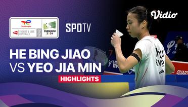 He Bing Jiao (CHN) vs Yeo Jia Min (SGP)  - Highlights | Uber Cup Chengdu 2024 - Women's Singles