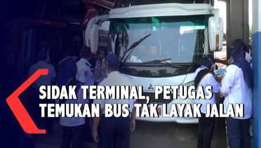 Sidak Terminal, Petugas Gabungan Temukan Bus Tak Layak Jalan Di Jember