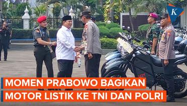 Prabowo Serahkan 100 Unit Motor Trail Listrik Buatan Dalam Negeri kepada TNI-Polri