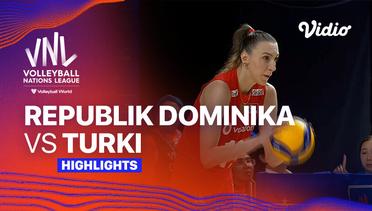 Republik Dominika vs Turki - Highlights | Women's Volleyball Nations League 2024
