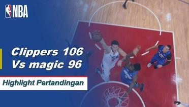 NBA | Cuplikan Hasil Pertandingan : Clippers 106 vs Magic 96