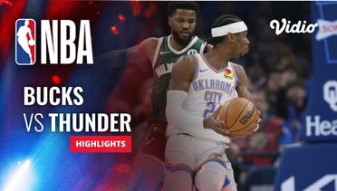 Milwaukee Bucks vs Oklahoma City Thunder - Highlights | NBA Regular Season 2023/24