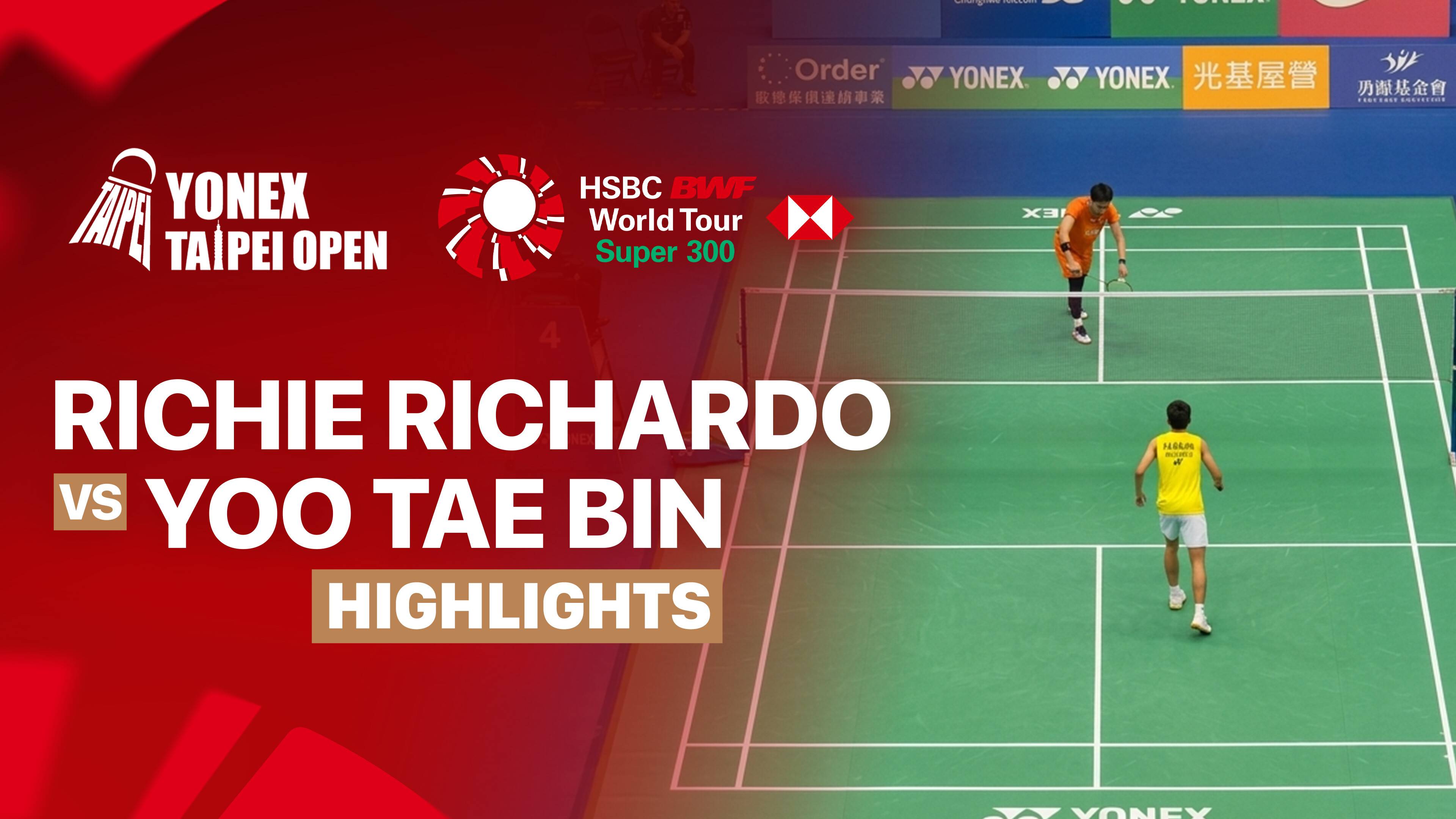 Richie Duta Richardo (INA) vs Yoo Tae Bin (KOR) - Men's Singles Round of 16 | YONEX Taipei Open 2026
