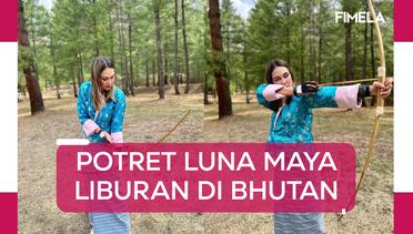 8 Potret Liburan Luna Maya di Bhutan, Menawan Kenakan Baju Adat