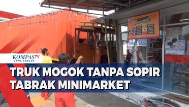 Truk Mogok Tanpa Sopir Tabrak Minimarket di Klaten
