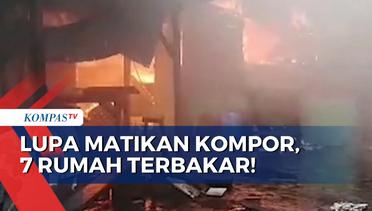 Lalai & Lupa Matikan Kompor, 7 Rumah di Medan Dilahap Api!