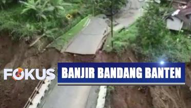 Jembatan Muhara Amblas Akibat Banjir Bandang di Banten