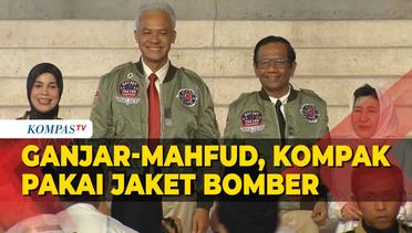 Momen Kedatangan Ganjar-Mahfud Jelang Debat Capres di Istora, Kompak Pakai Jaket Bomber Sat Set