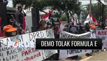 Ratusan Masa Gelar Demo Tolak Formula E di Gedung DPRD DKI Jakarta | Fokus