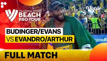 Full Match | Budinger/Evans (USA) vs Evandro/Arthur (BRA) | Beach Pro Tour - Challenge Saquarema, Brazil 2023