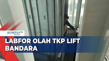 Tim Labfor Bareskrim Polri Bersama Labfor Polda Sumut Olah TKP di Lift Bandara Kualanamu