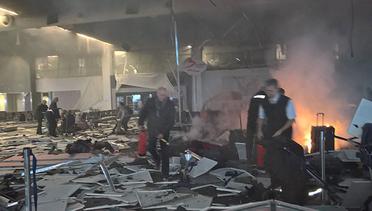 Beredar Video Detik-detik Pasca-Ledakan di Bandara Belgia