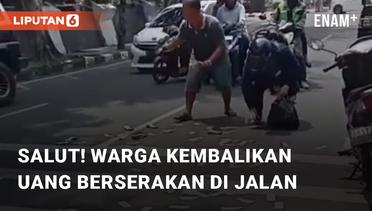 Viral Warga Ramai-Ramai Bantu Kumpulkan Uang Berserakan di Jalanan Medan