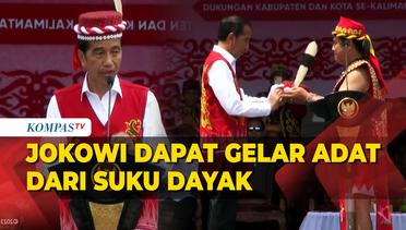 Momen Jokowi Dapat Gelar Adat dari Suku Dayak Kutai Barat