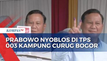 Capres Prabowo Subianto Gunakan Hak Pilih di TPS 003 Kampung Curug