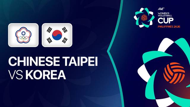 Chinese Taipei vs Korea - Full Match | AVC Women's Cup 2026