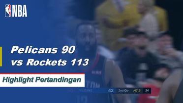 NBA I Cuplikan Pertandingan : Rockets 113	vs Pelicans 90