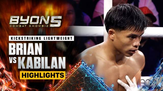 Brian Lawitan vs Kabilan Jelevan - Kickstriking Lightweight - Highlights | BYON Combat Showbiz 5 2025