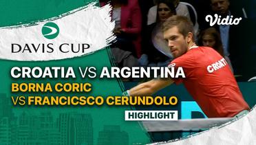 Highlights | Grup A: Croatia vs Argentina | Borna Coric vs Francicsco Cerundolo | Davis Cup 2022