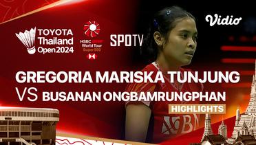 Busanan Ongbamrungphan (THA) vs Gregoria Mariska Tunjung (INA) - Highlights  | Toyota Thailand Open 2024 - Women's Singles