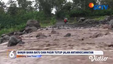 Banjir Bawa Batu Dan Pasir Tutup Jalan AntarKecamatan