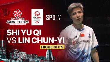 Shi Yu Qi (CHN) vs Lin Chun-Yi (TPE) - Highlights | Daihatsu Japan Open 2024 - Men's Singles