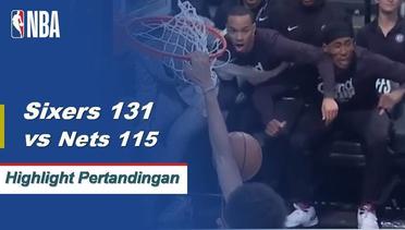 NBA I Cuplikan Pertandingan : Sixers 131 vs Nets 115