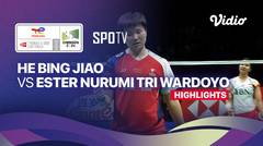 He Bing Jiao (CHN) vs Ester Nurumi Tri Wardoyo (INA) - Highlights | Uber Cup Chengdu 2024 - Women's Singles