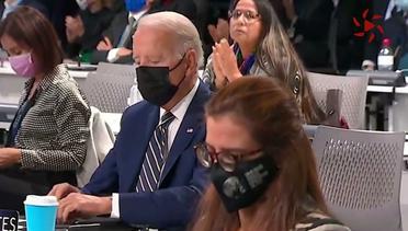 Joe  Biden Tertangkap Kamera Sedang Tertidur dalam KTT Iklim COP26