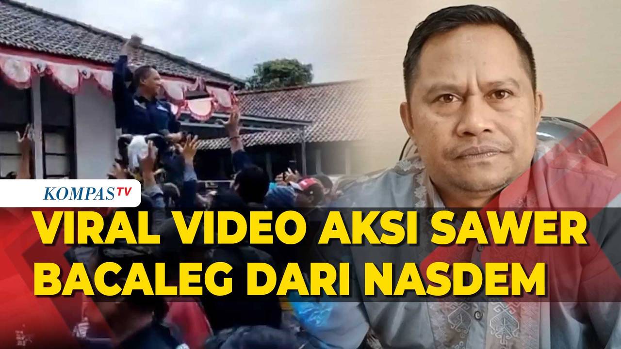 Viral Aksi Sawer Bacaleg dari Partai Nasdem Usai Daftar di KPUD Garut - Kompas TV