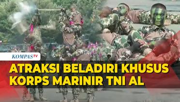 Atraksi Memukau Beladiri Khusus Chadrick Prajurit TNI AL di HUT ke-78 Korps Marinir